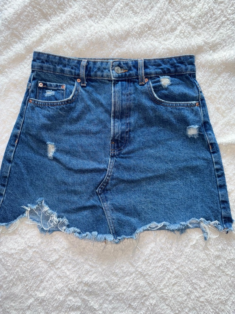 Bershka Distressed Mini Skirt